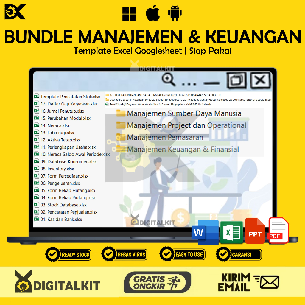 [T0344] BUNDLE MANAJEMEN & KEUANGAN TEMPLATE EXCEL