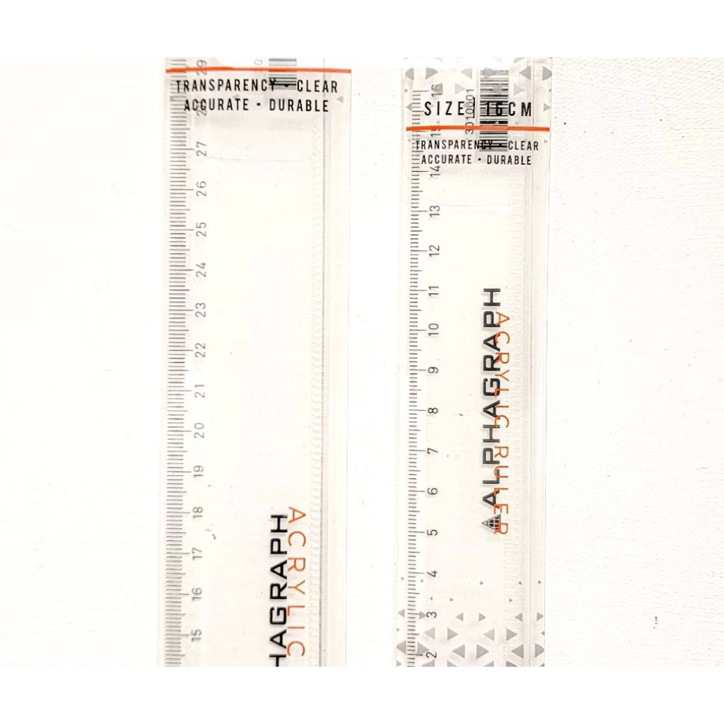 

ALPHAGRAPH TRANSPARENT ACRYLIC TECHNICAL RULER 15 30 CM GARISAN PENGGARIS TEKNIK AKRILIK TEBAL TRANSPARAN