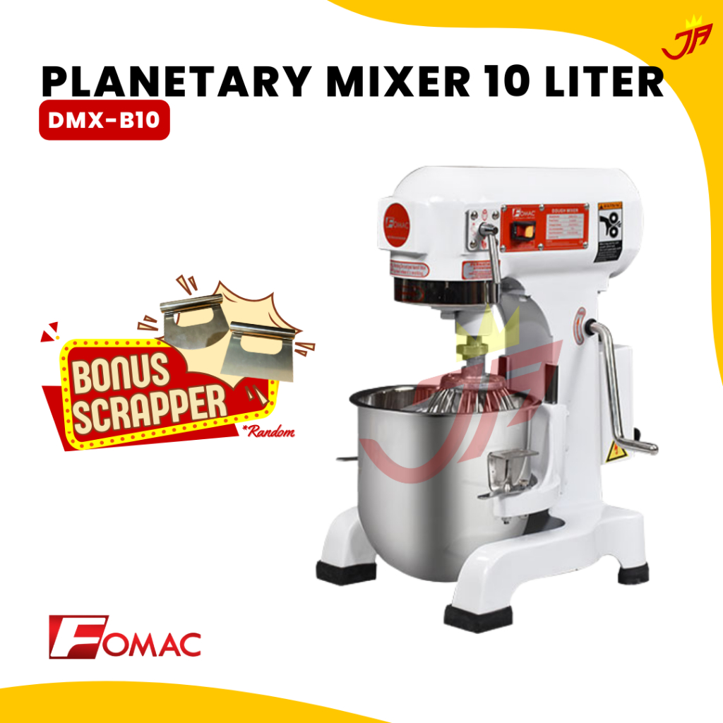FOMAC Planetary Mixer DMX-B10 / DMX B10 / Mixer Adonan Kue DMX-B10 / Mixer Roti Kapasitas 10 Liter