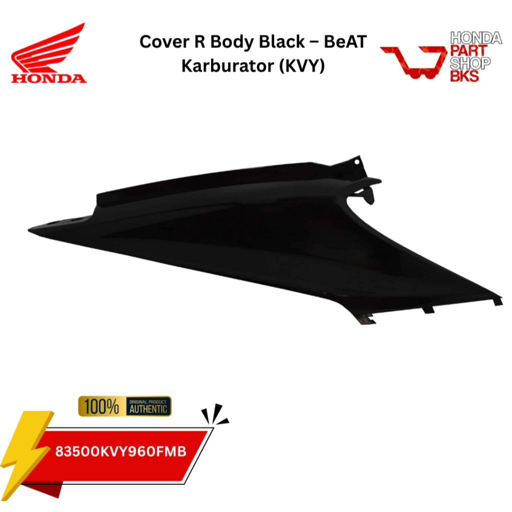 83500-KVY-960FMB Cover R Kanan Right Beat Body Black – Beat Karburator (KVY) Original Honda
