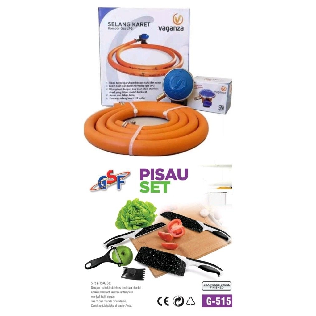 PROMO BELI SELANG REGULATOR VAGANZA GRATIS 1 PISAU SET - SELANG REGULATOR VAGANZA - SELANG VAGANZA -