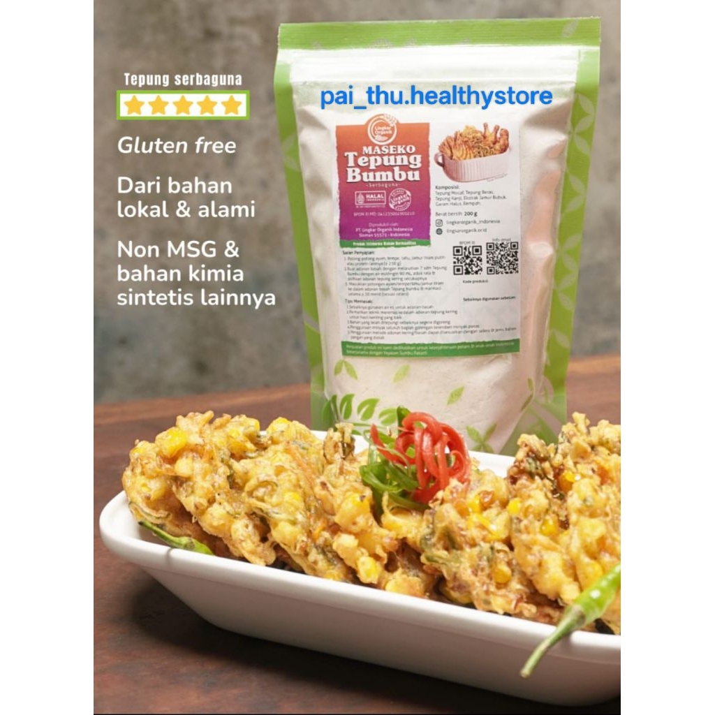 

Lingkar Organik Tepung Bumbu Maseko Organik Gluten Free- Maseko Tepung Bumbu sehat serbaguna Gluten Free @200gr