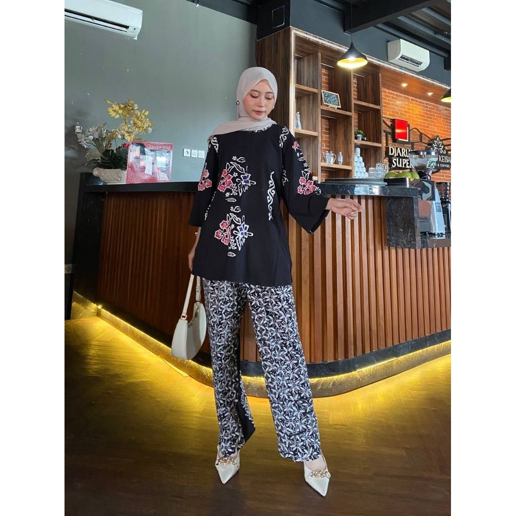 TERLARIS (COD) SETELAN CELANA PANJANG JUMBO MURAH STELAN BAJU TIDUR BATIK WANITA PIAMA GROSIR DASTER