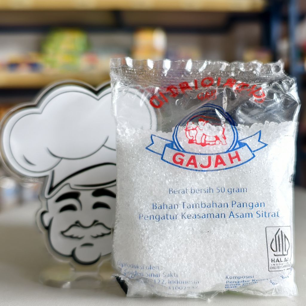 

Citric Acid / Citrun Sitrun / Pengatur Asam Minuman 50Gr (5Pcs)