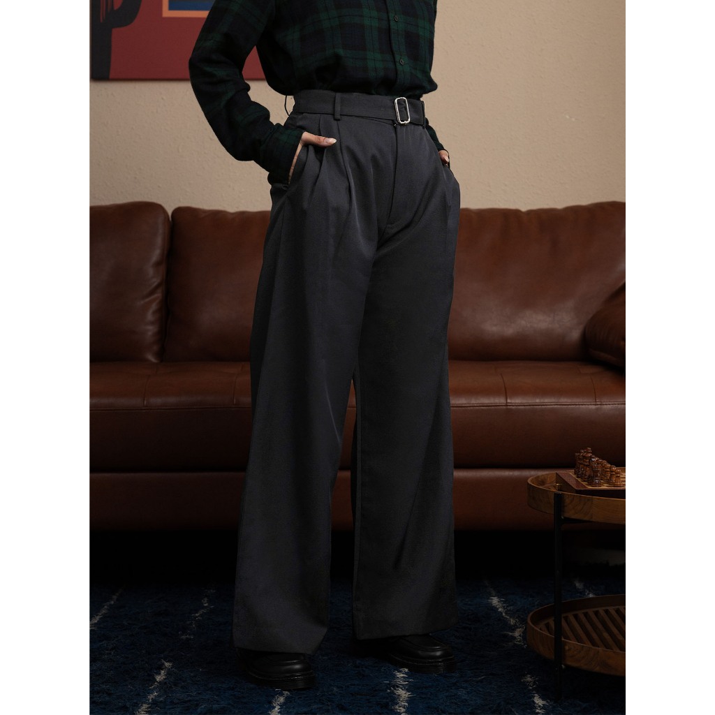 THENBLANK | Wool Wide Trousers Celana Panjang Wanita