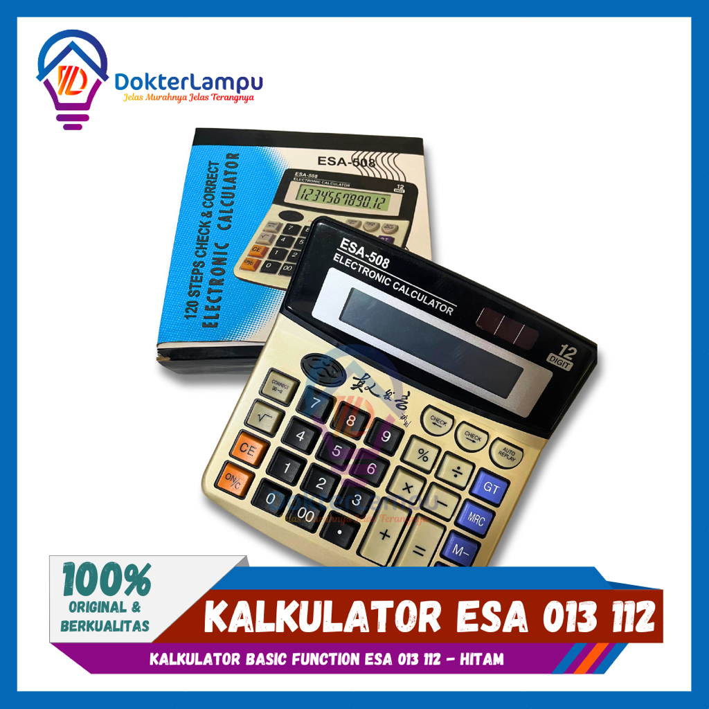 

Kalkulator Basic Function Esa 013 112 - Hitam
