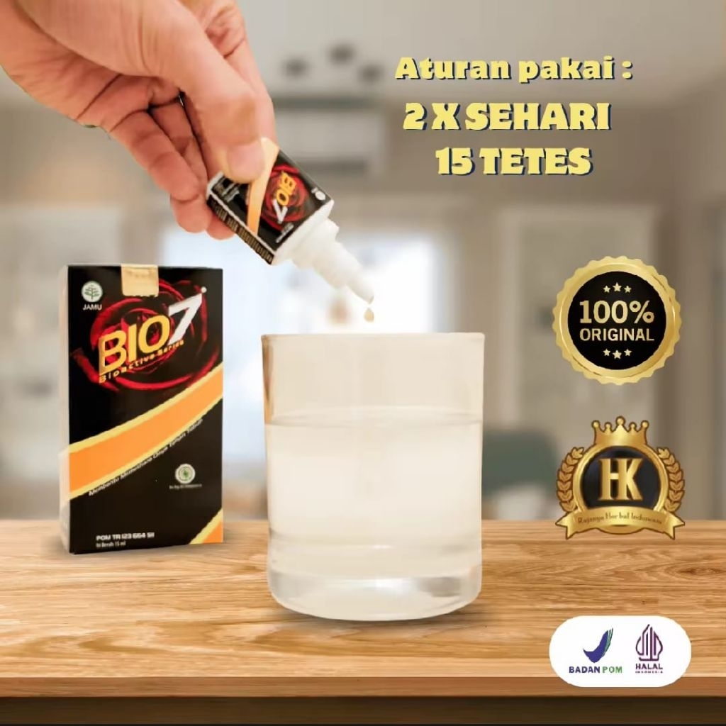 Bio7-Jamu Tetes Herbal Antioksidan Membantu Menjaga Daya Tahan Tubuh dan Atasi Asam Lambung