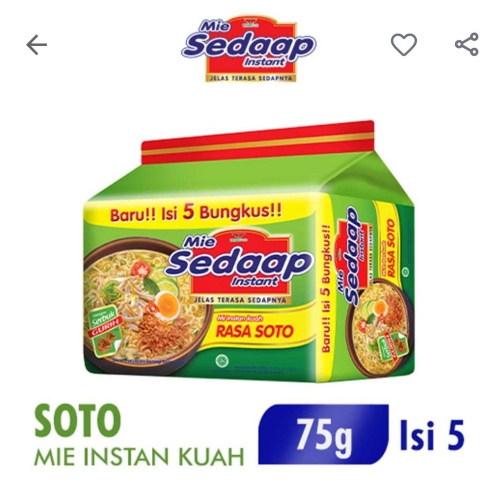 

Mie kuah Sedaap soto isi 5