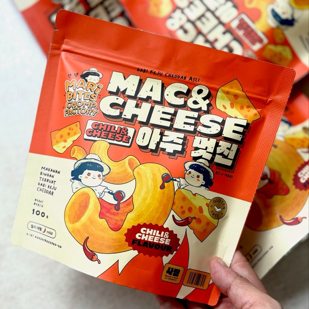 

(GLUTEN FREE) Chili Cheese - Mari Bites Mac & Cheese / Snack Macaroni Dari Keju Cheddar Asli / Camilan Makaroni Bebas Gluten