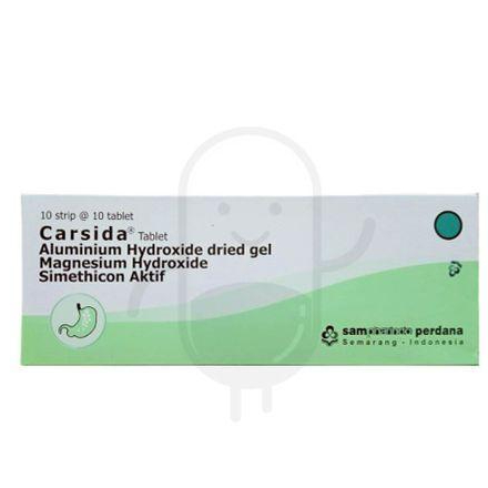 Carsida Box 100 Tablet Antasida Dan Simethicone
