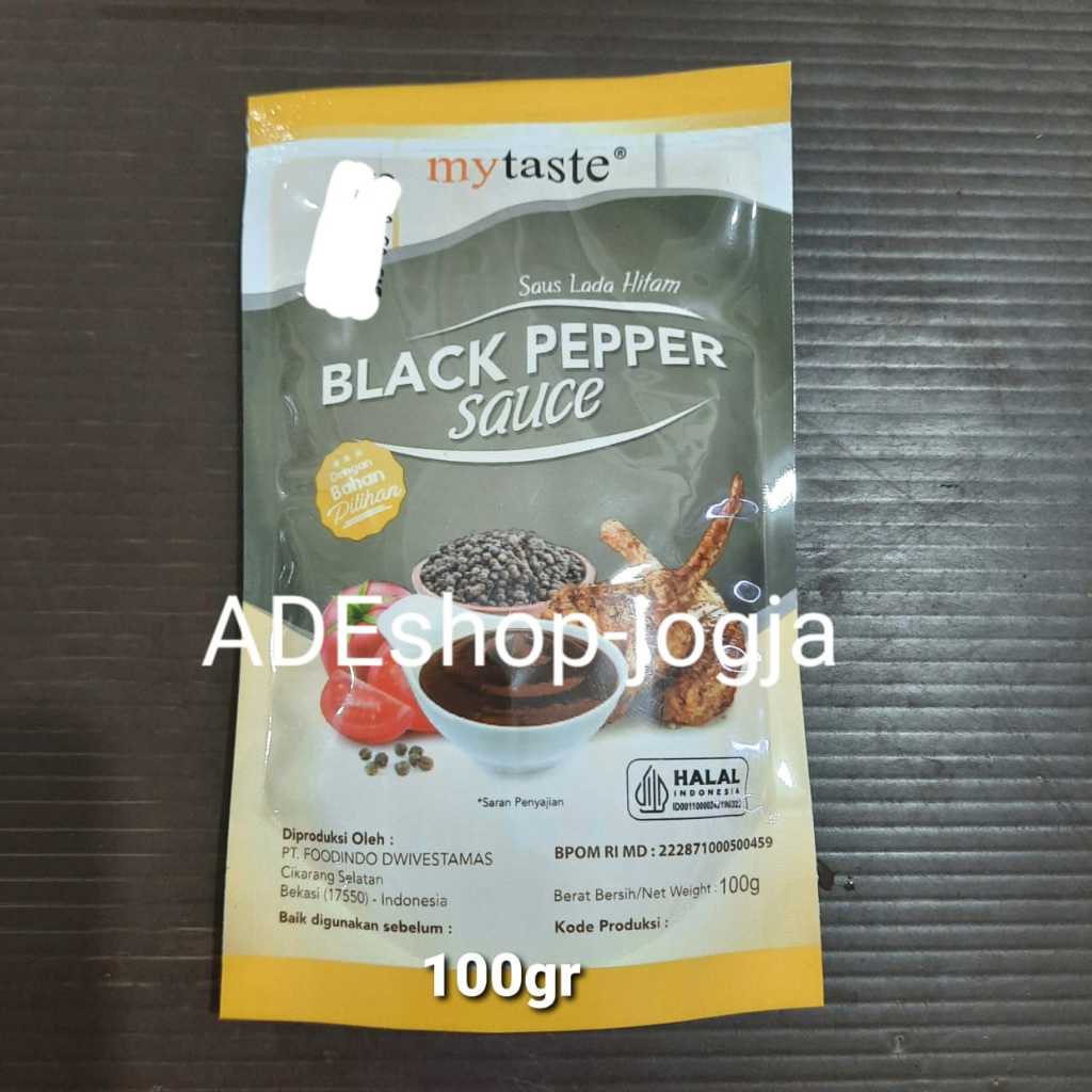 

Mytaste 100 gr sauce black pepper saus lada hitam