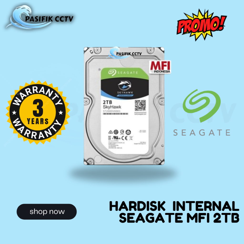 HARDISK SEAGATE 2TB CCTV MFI GARANSI 3 TAHUN HARDISK MFI