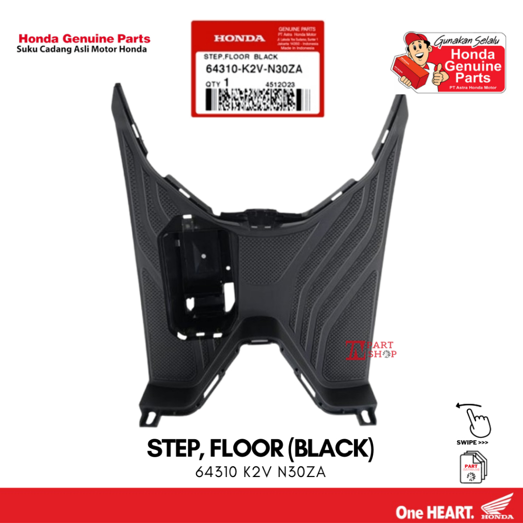 Cover Pijakan Kaki (Step Floor) - New Vario 125 eSP K2V / 64310-K2V-N30ZA