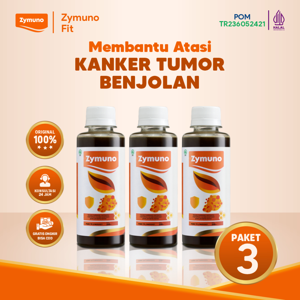 Madu Zymuno Paket 3 Box - Madu Herbal Solusi Sembuhkan Kanker Tumor Kemoterapi & Kempeskan Benjolan 