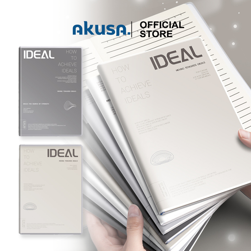 

AKUSA Soft Cover Notebook A5/B5 56 Lembar Diary Catatan Planner Book Minimalis Sampul Bening Tidak Tembus SCB003