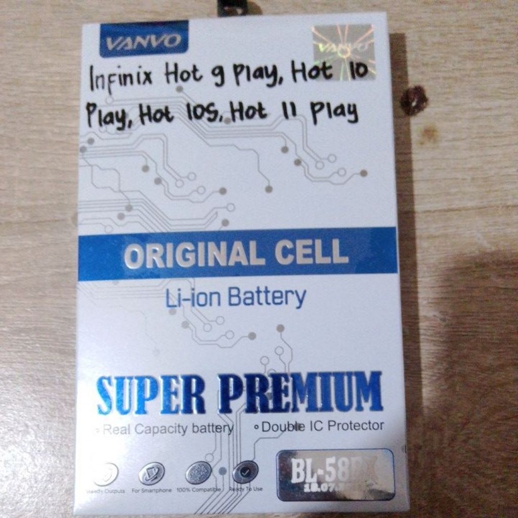 baterai hp Infinix hot 9 play / hot 10 play / hot 10s / hot 11 play merek vanvo