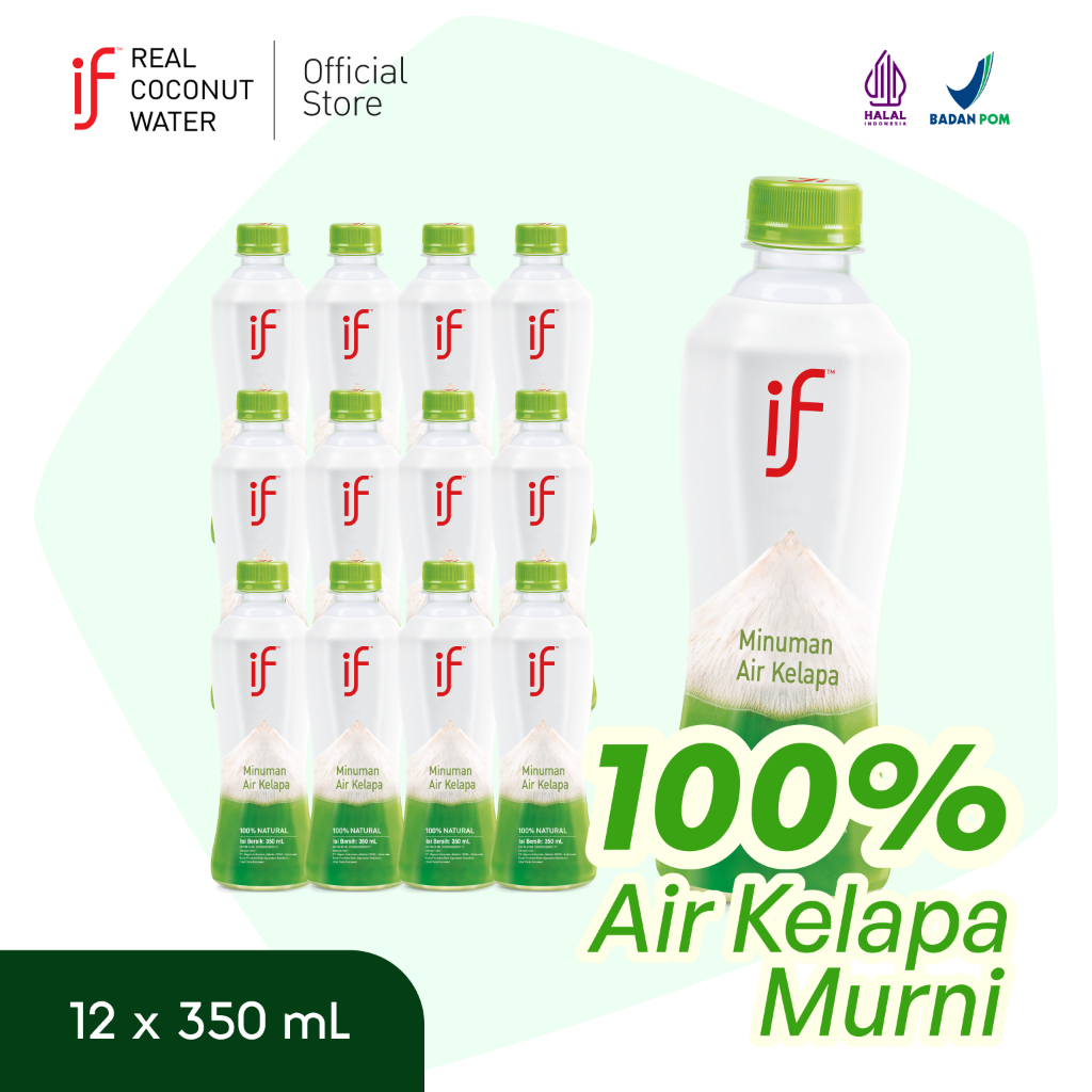 

IF 100% PURE COCONUT WATER - 12 Bottles