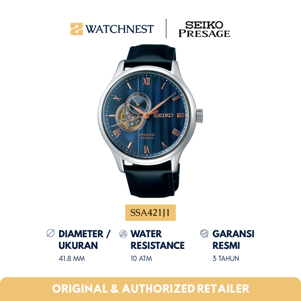 Jam Tangan Pria SEIKO PRESAGE SSA421J1 Original Resmi Garansi 3 Tahun