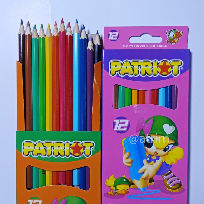 

Pensil Warna / Pewarna / Pulas Patriot Panjang 12 Warna