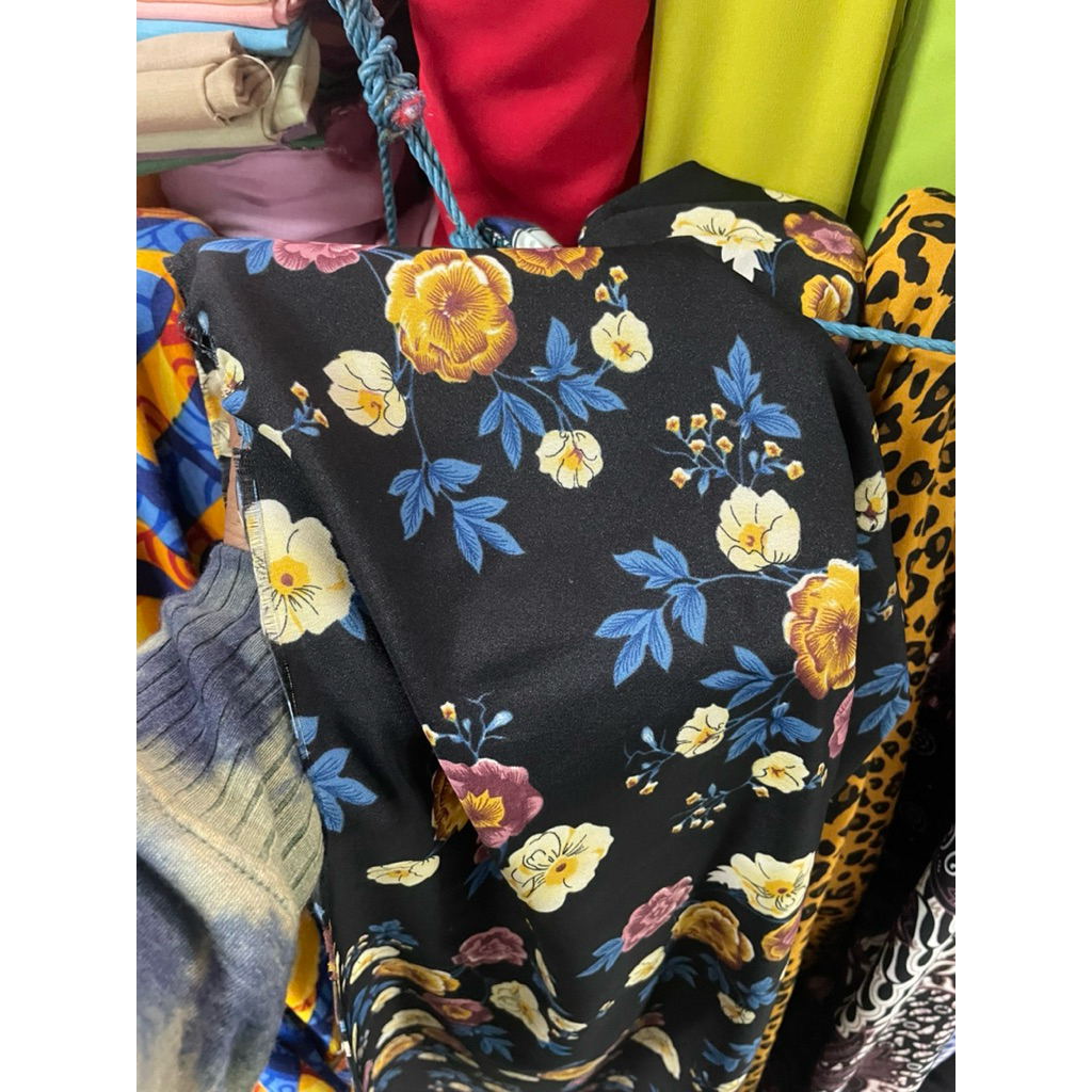 kain katun jepang motif bunga - kain katun jepang motif premium b