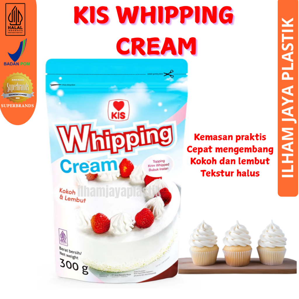 

KIS Whipping Cream Powder 300gr Whip Cream Bubuk Whipped Cream Premium