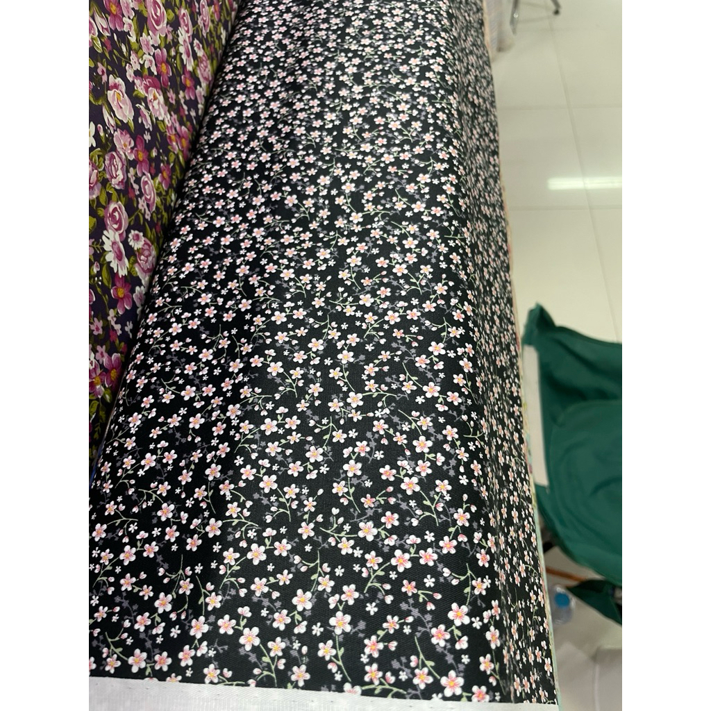 kain katun jepang motif bunga - kain katun jepang motif premium b