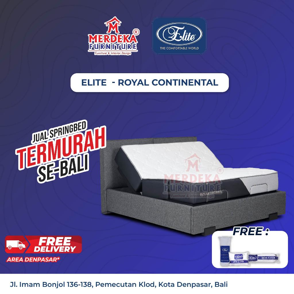 Kasur Elite ~ Royal Continental | Spring Bed 160x200|Free Bantal|