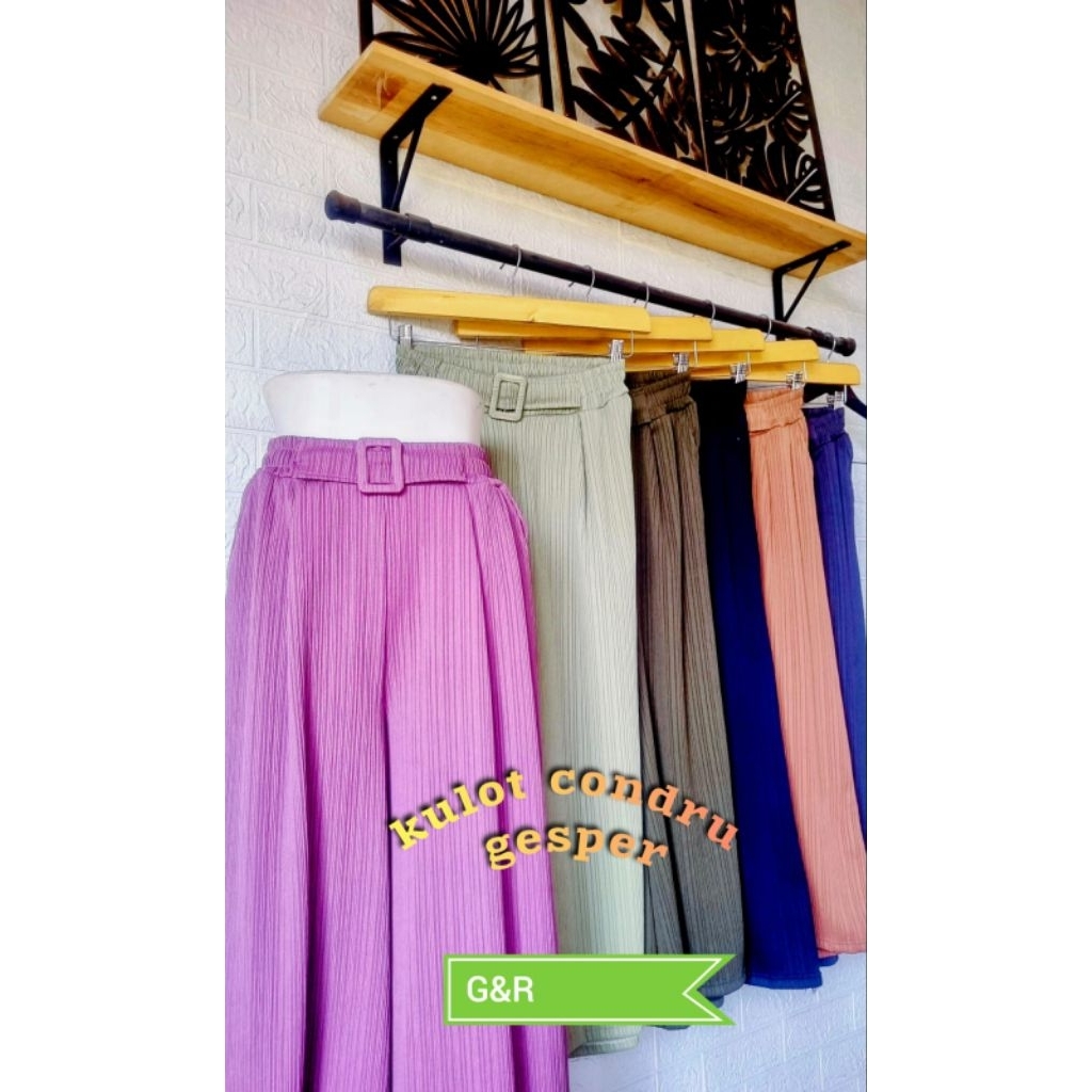 kulot wanita gesper/celana wanita/kulot kekinian/celana wanita terbaru/celana wanita kekinian