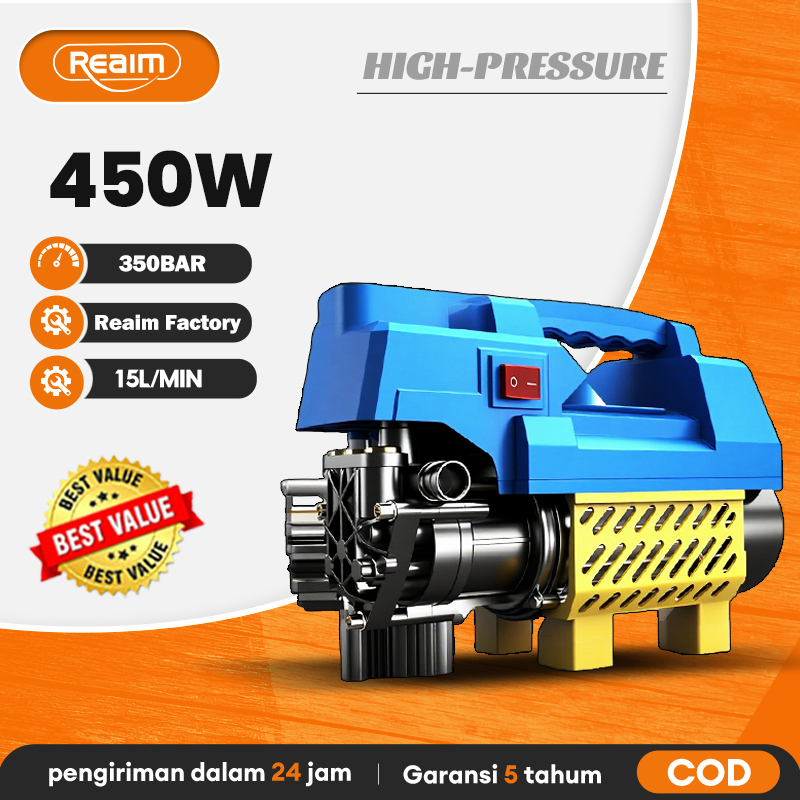 Reaim Alat cuci mobil dan motor 350Bar jet cleaer washer  cuci motor & mobil Jet Cleaner High Pressu