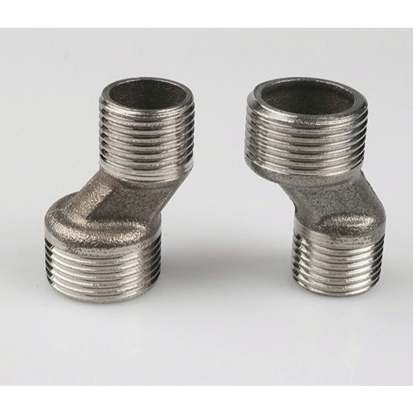 1pc double nepel stainless kran bathtub panas dingin - kaki sambungan keran air shower panas dingin 