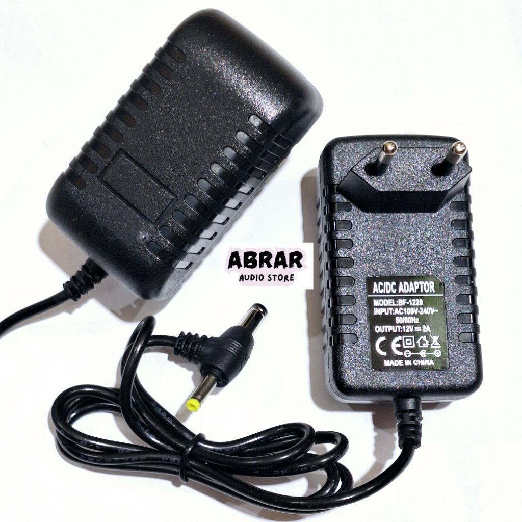 Adaptor DC 5V 9 12V 15V 1A 2A Ujung Besar Kecil Jek T