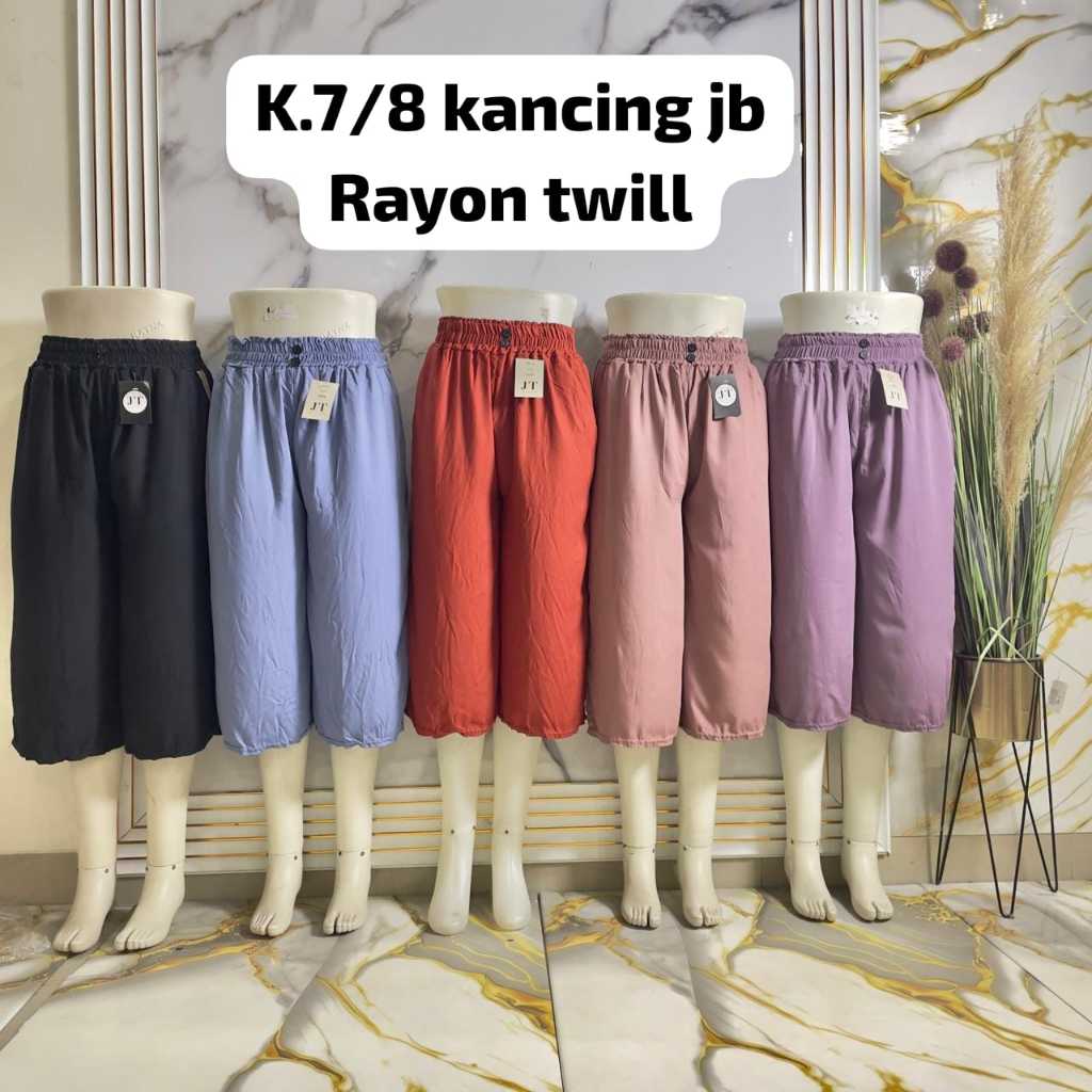 Celana Kulot 7/8 Rayon twill Jumbo