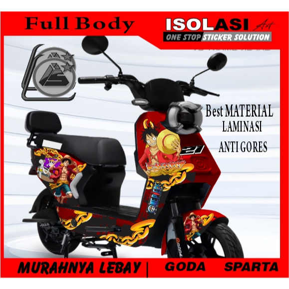 GODA SPARTA ONE PIECE ( BUKAN UNIT SEPEDA LISTRIK )GODA SPARTA -sticker decal untuk sepeda listrik m