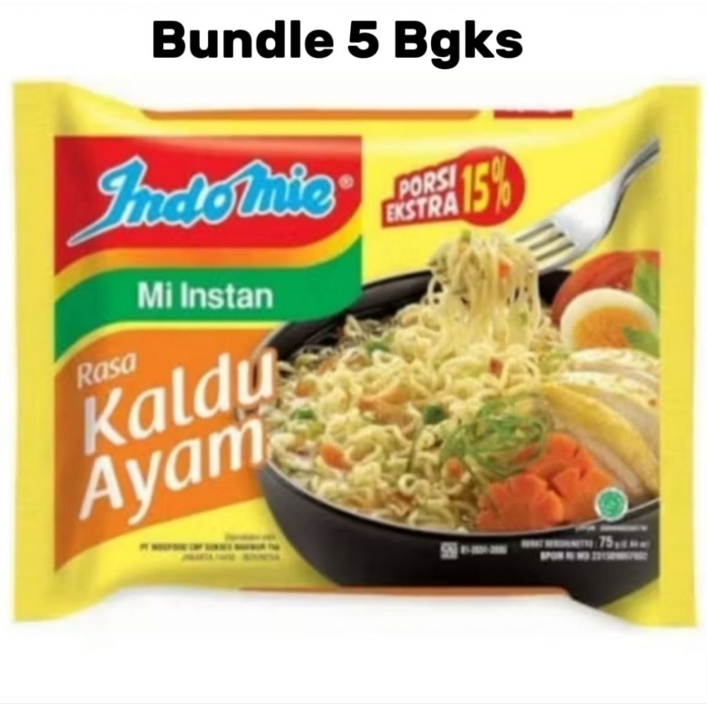 

Bundle 5 Bgks Indomie Goreng/ Indomie Kari Ayam /Indomie Kaldu Ayam