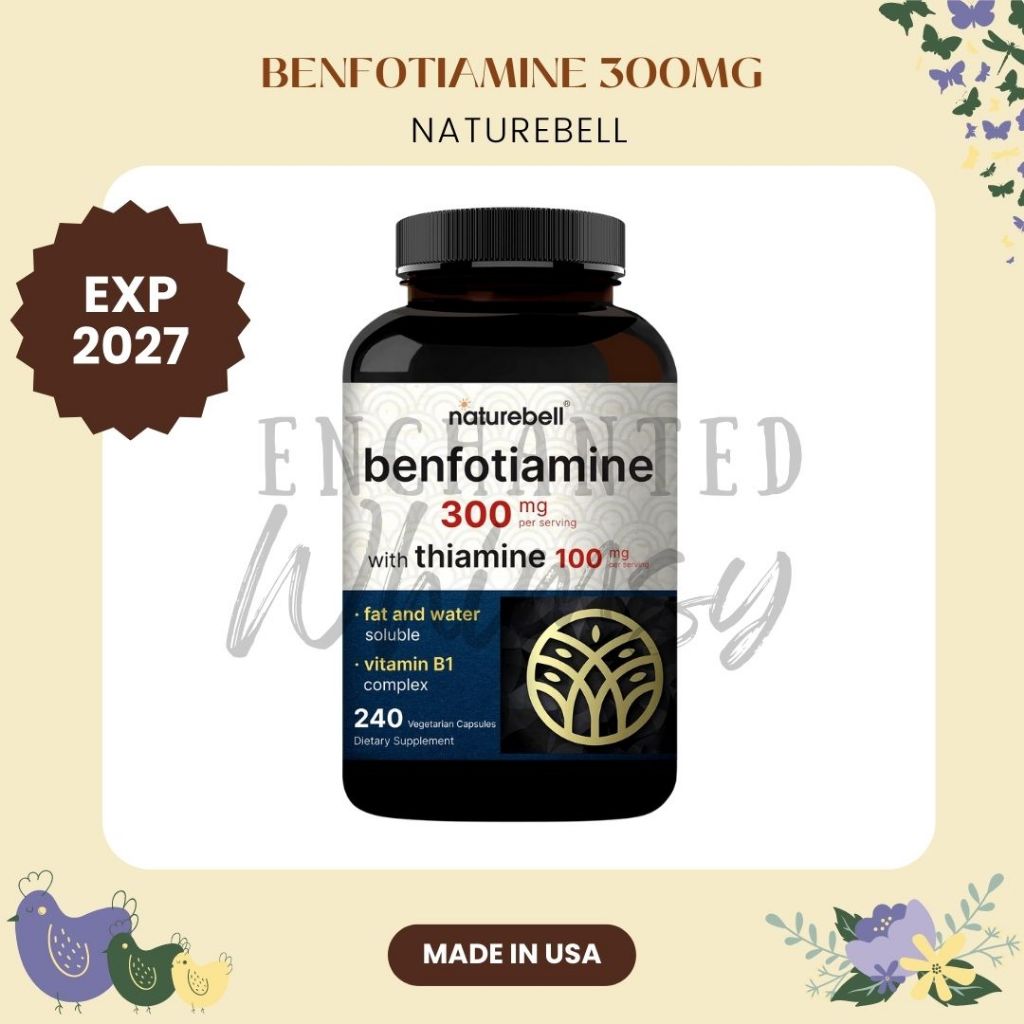 Naturebell Benfotiamine 300 mg with thiamine 240 kapsul vitamin B1 Vit