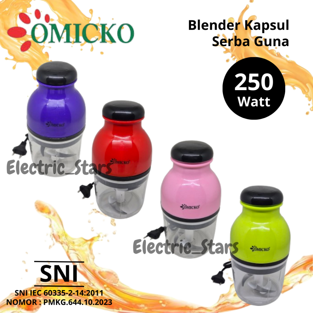 Omicko Blender Kapsul Serbaguna 250 Watt Chopper Penggiling