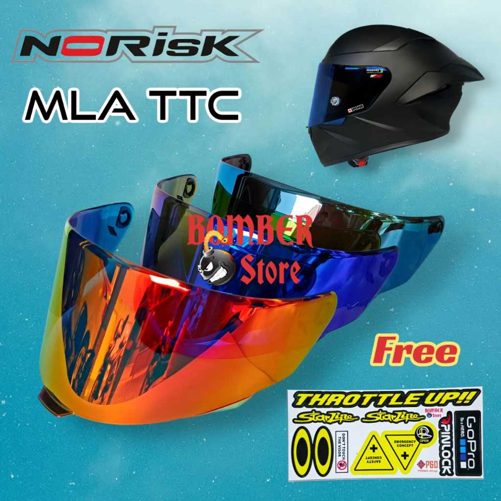Kaca Helm MLA Crypton, Flat Visor MLA TTC Full Face