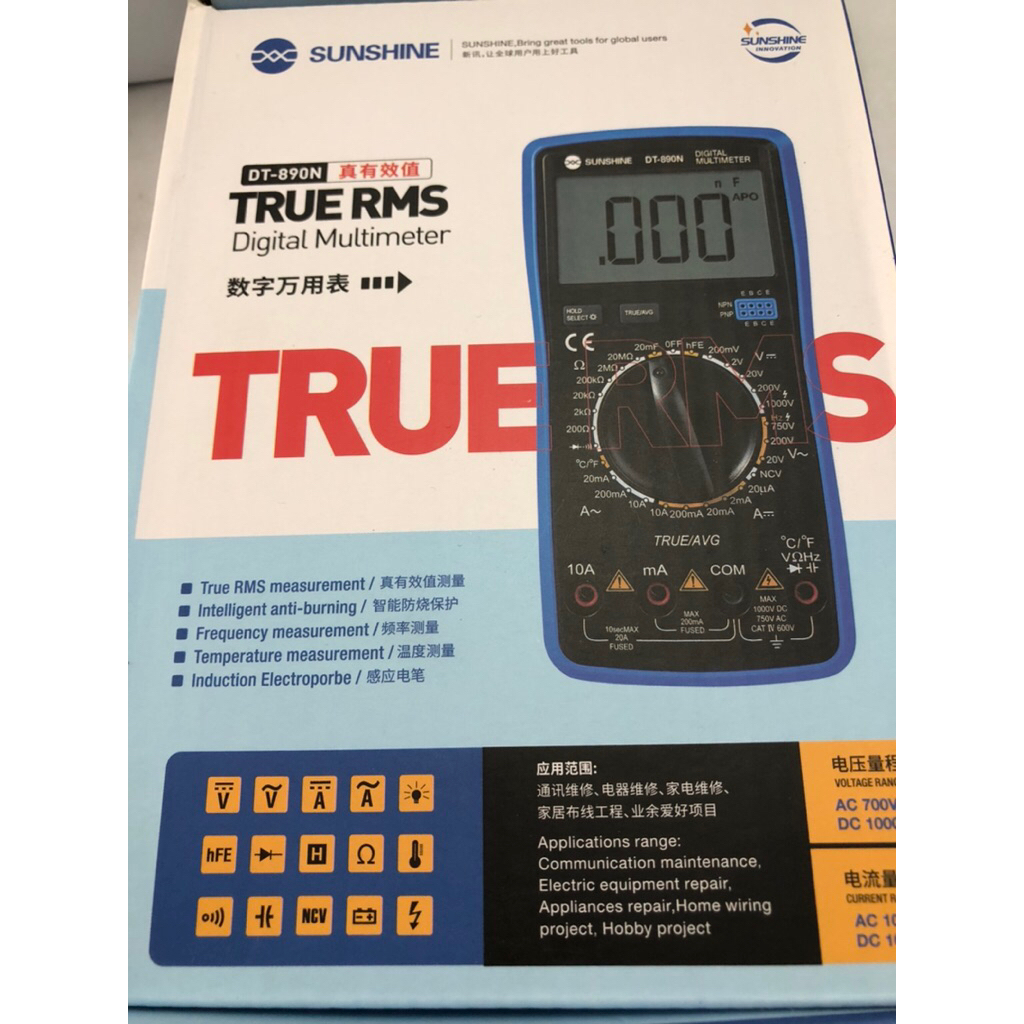 MULTITESTER DIGITAL SUNSHINE DT-890N