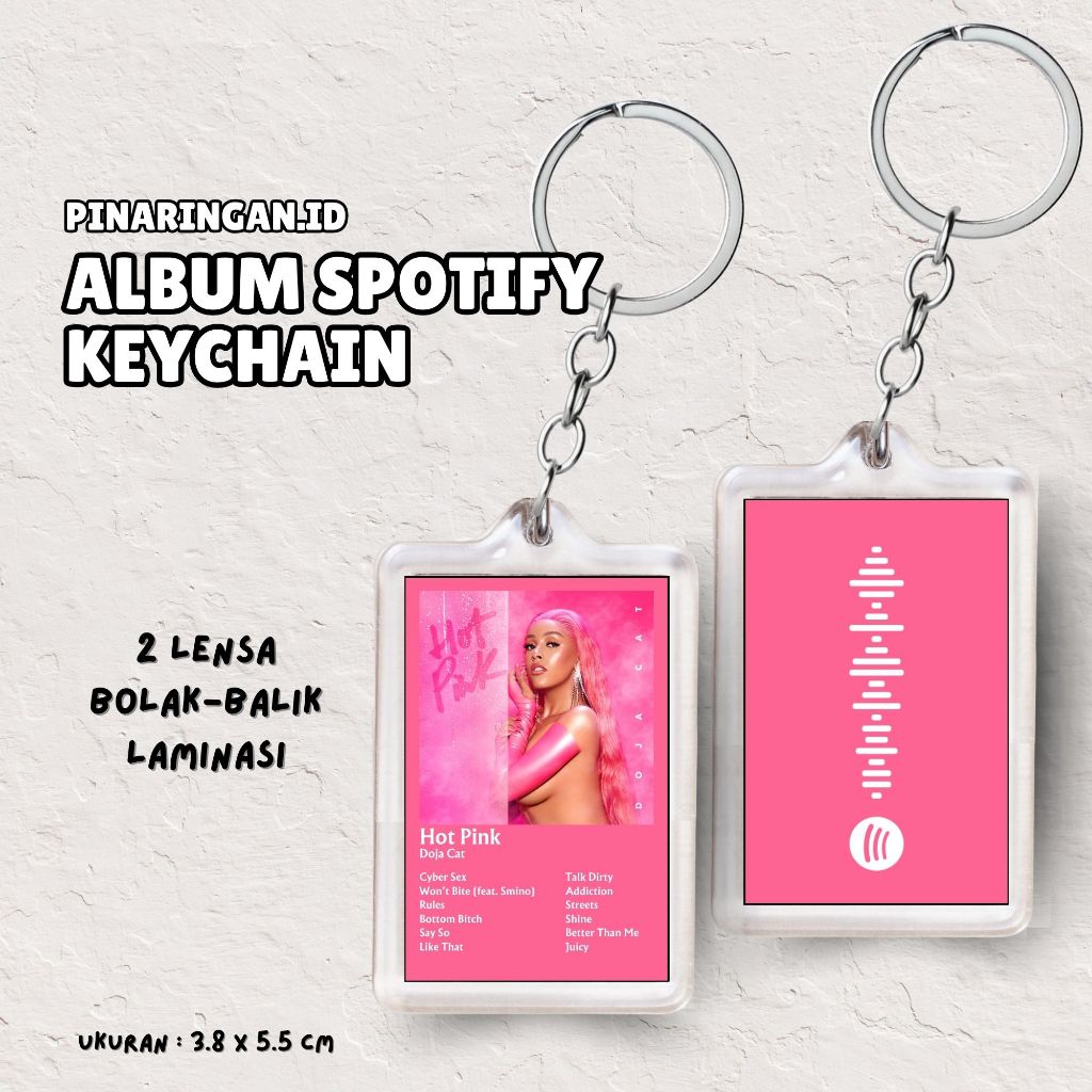 (Doja Cat) GANCI PREMIUM ACRYLIC SPOTIFY ALBUM BISA DI SCAN DI SPOTIFY FULL LAMINASI GLOSSY