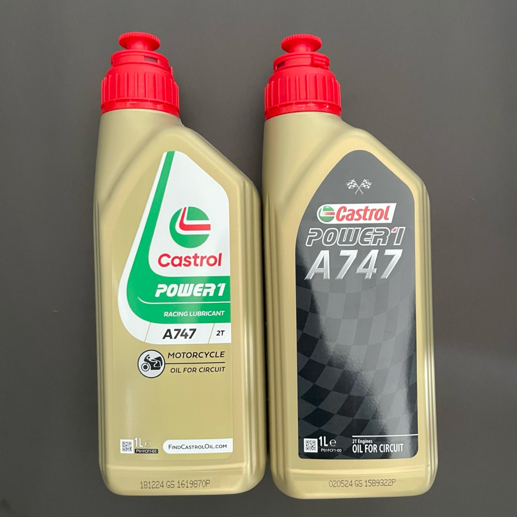 Castrol A747 POWER RACING 2T Termurah jaminan originall Produksi 2024 Kemasan Baru / Kemasan Lama