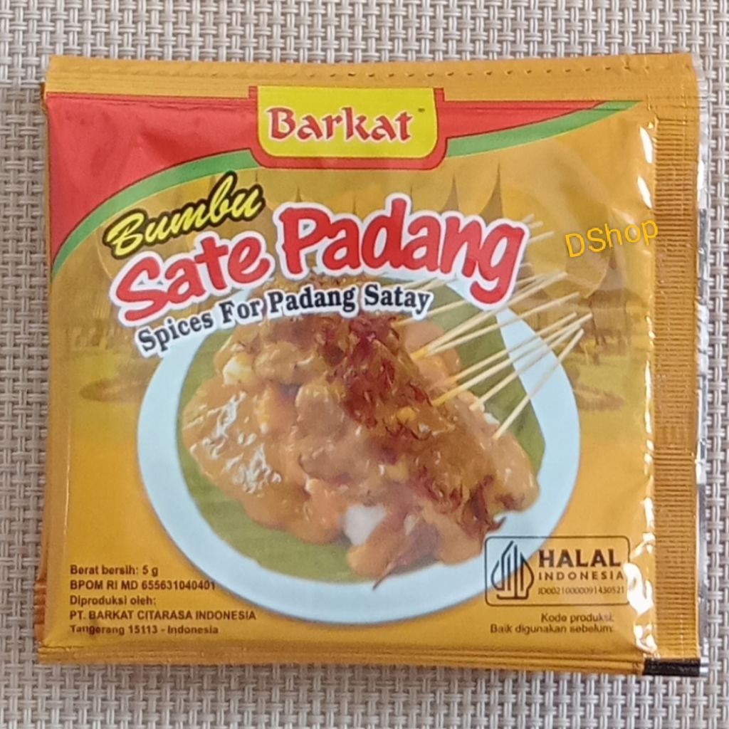 

BUMBU SATE Padang 5gr BARKAT Asli Khas Minang