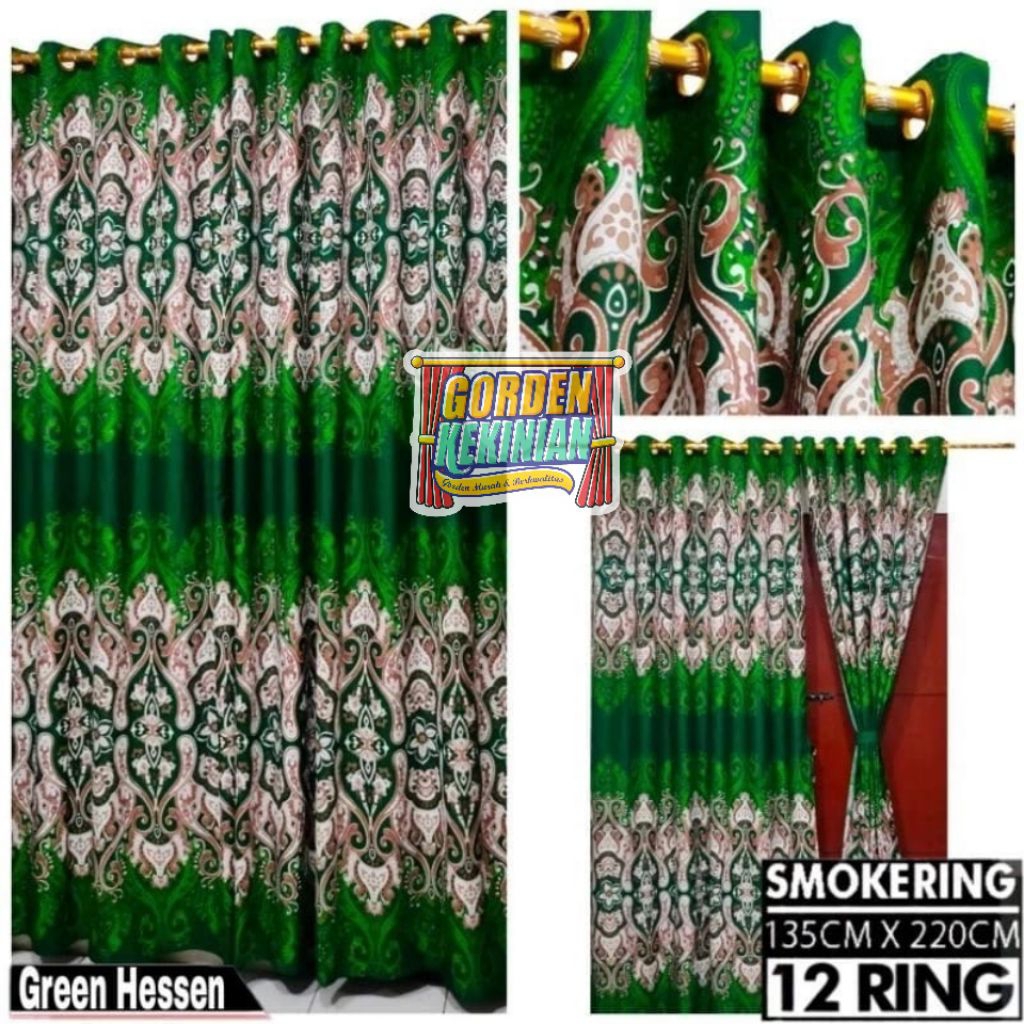 Gorden Motif Batik Ratu Hijau Ring 12 Gorden Batik Ratu Hijau Gorden Batik Keong Hijau Gorden Batik 
