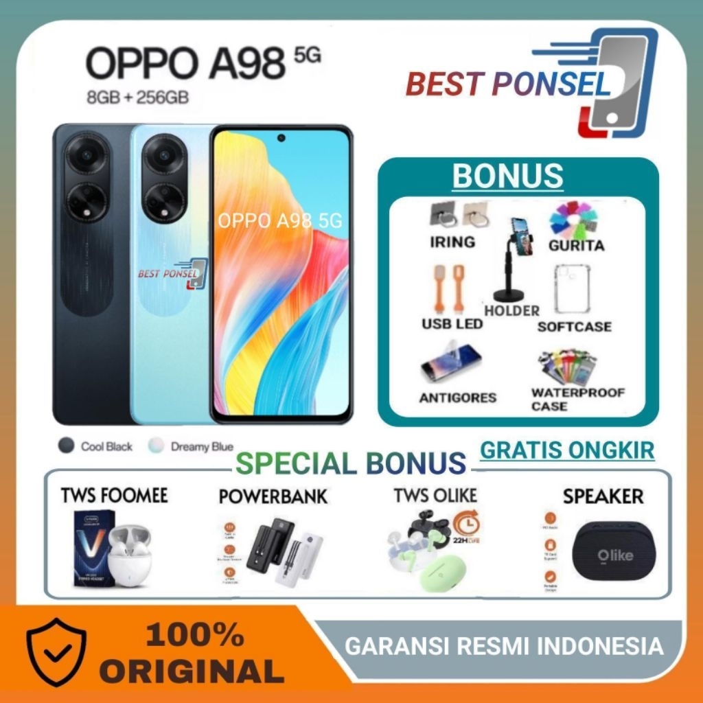 OPPO A98 5G NFC 8GB + 256GB GARANSI RESMI OPPO