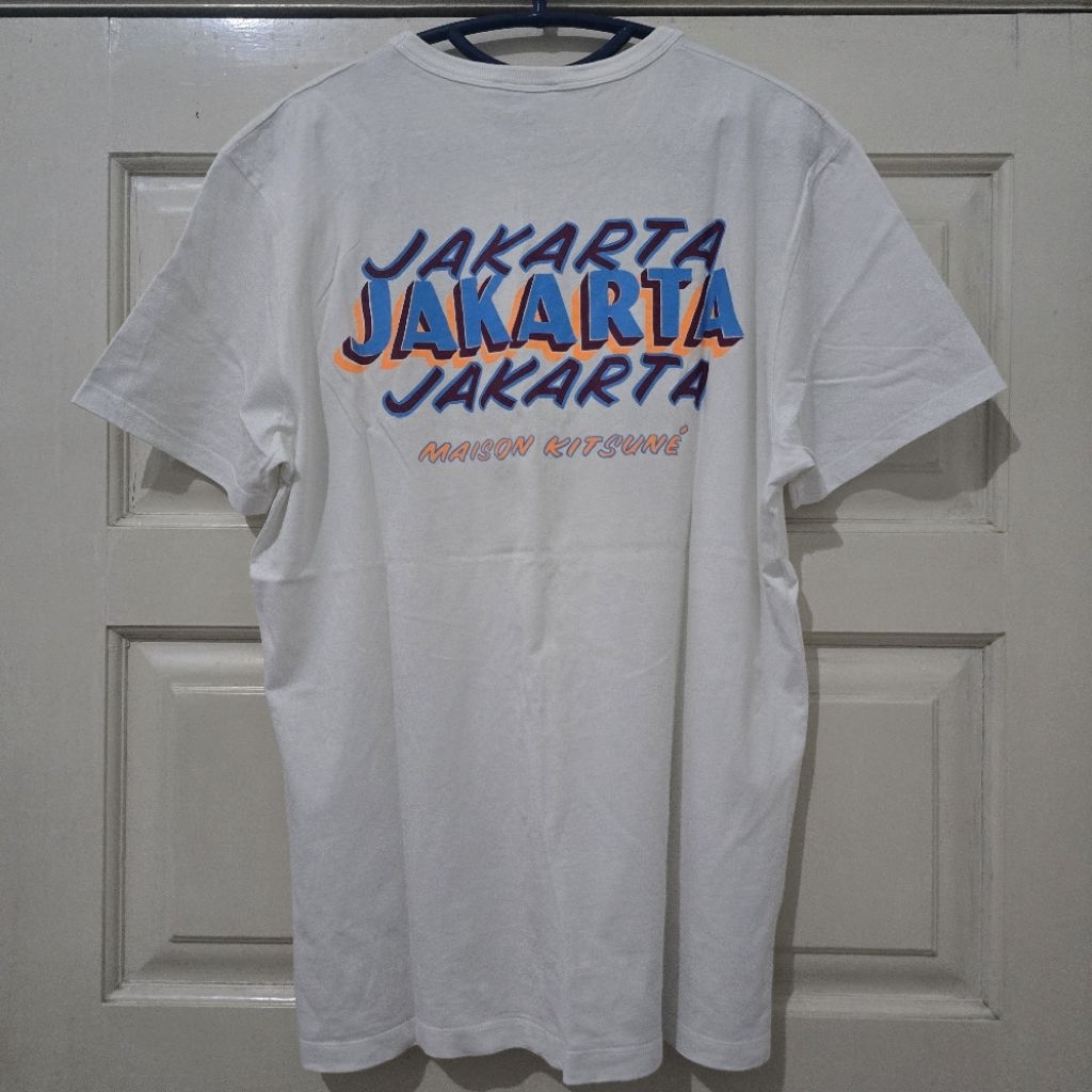 Maison Kitsune x Ben Klevay JAKARTA cotton tee t shirt kaos lengan pendek