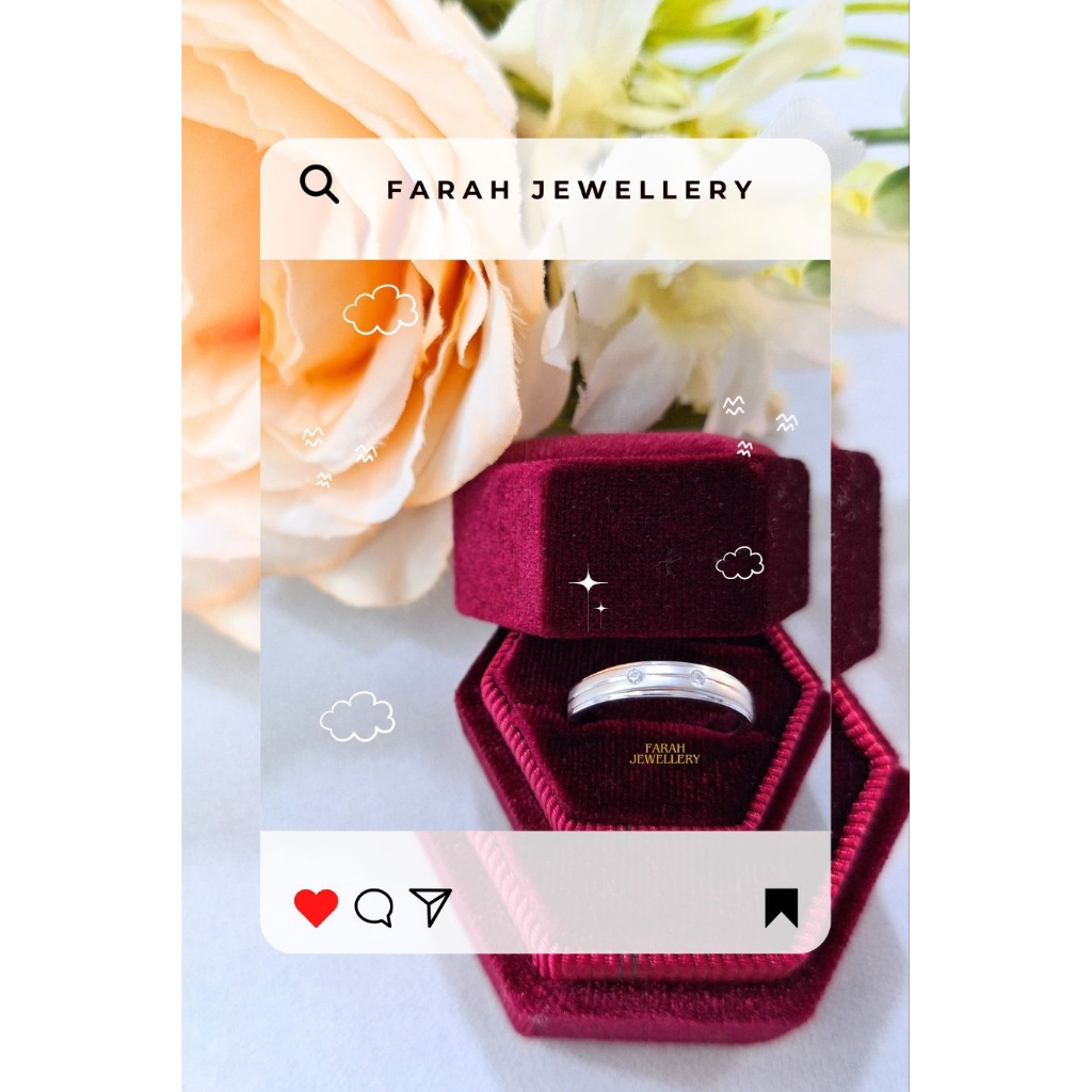 Cincin Custom Nikah Single Cowok Cincin Pria Perak Palladium Platinum