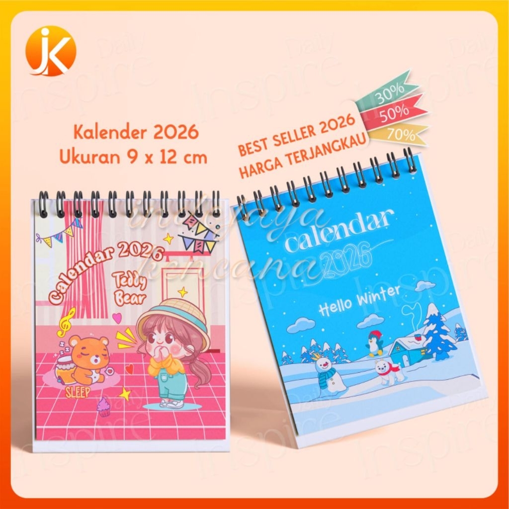

Kalender Meja 2026 Aesthetic / Calender Premium / Kalender Meja Duduk Mini Happy New Year 2026