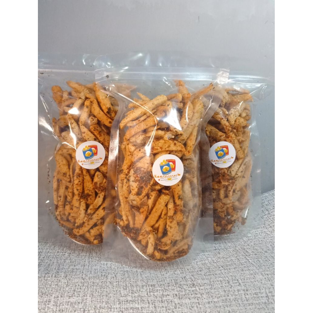 

Basreng pedas daun jeruk viral bumbu melimpah