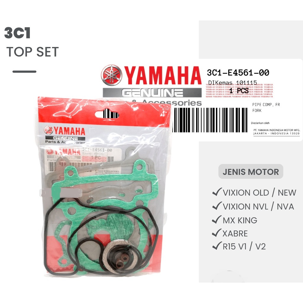 Gasket Kit Paking KIT Blok Top Set 3C1 YAMAHA VIXION OLD VIXION NEW NVL NVA R15 V3