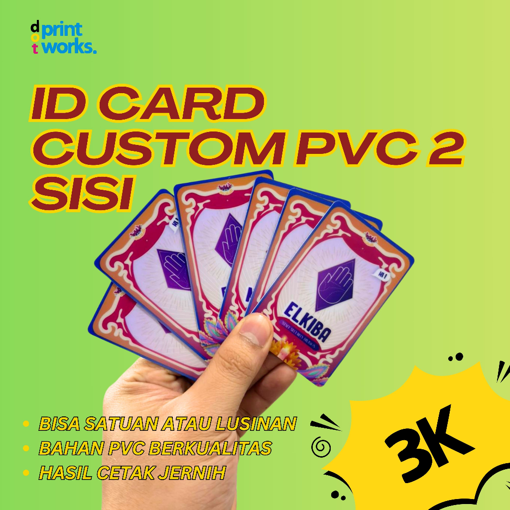 

ID CARD CUSTOM 1/2 SISI PVC TEBAL CUSTOM