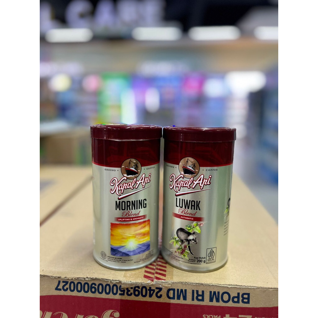 

Kapal Api Premium Morning blend & Luwak Blend kemasan kaleng 200gr